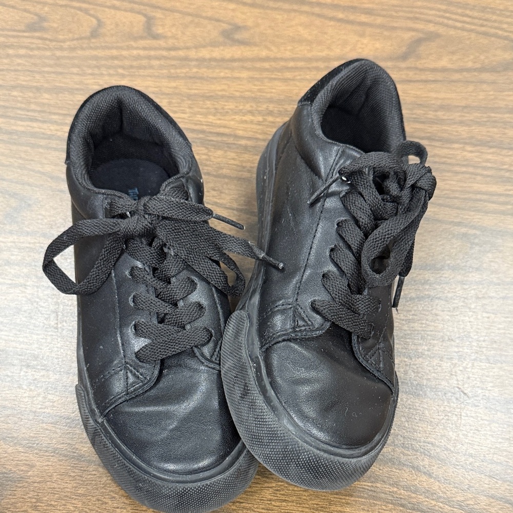 Sleek Black Kids Sneakers